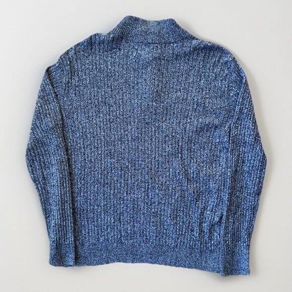 Fairlane Cashmere/Cotton Quarter Zip Pullover Sweater Men's Size Medium Grey - Picture 2 of 8